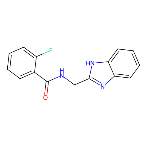 N-(1H-benzimidazol-2-ylmethyl)-2-fluorobenzamide structure