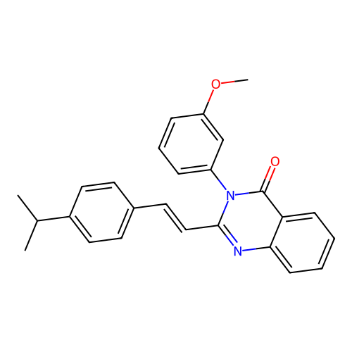 3-(3-methoxyphenyl)-2-[(E)-2-(4-propan-2-ylphenyl)ethenyl]quinazolin-4-one structure