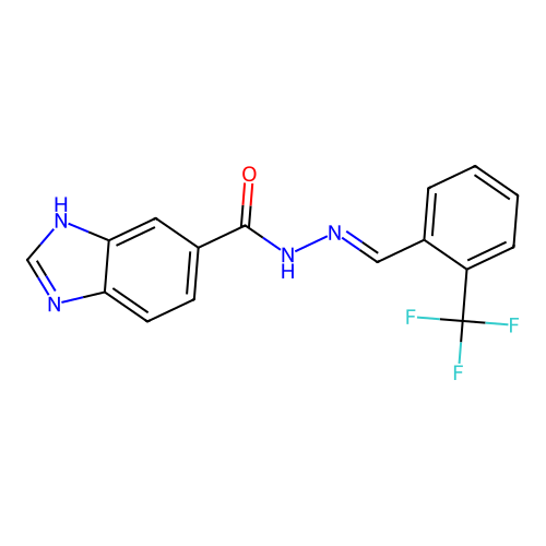 N'-(2-(Trifluoromethyl)benzylidene)-1H-benzimidazole-6-carbohydrazide structure