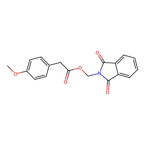 (1,3-dioxo-1,3-dihydro-2H-isoindol-2-yl)methyl (4-methoxyphenyl)acetate structure