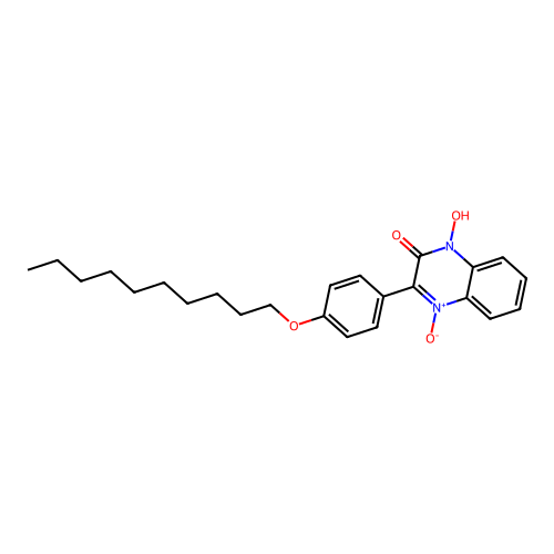 3-[4-(decyloxy)phenyl]-1-hydroxyquinoxalin-2(1H)-one 4-oxide structure