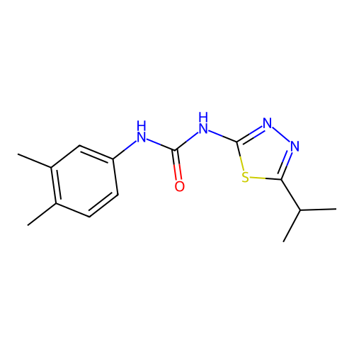 1-(3,4-Dimethylphenyl)-3-[5-(propan-2-yl)-1,3,4-thiadiazol-2-yl]urea structure