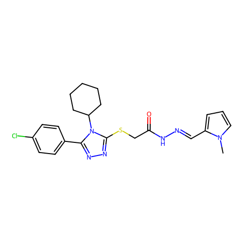 C22H25ClN6OS structure