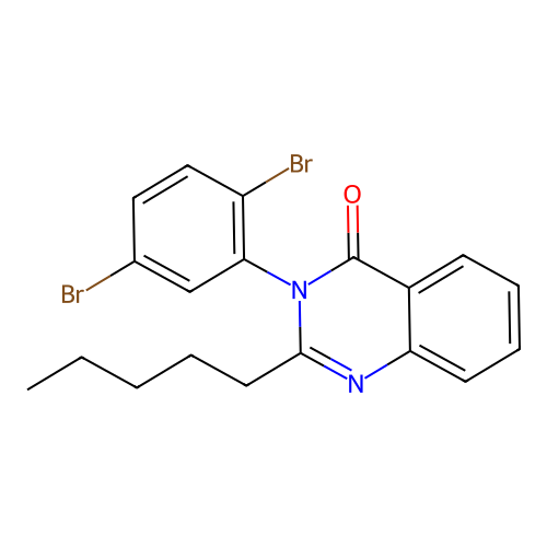 3-(2,5-dibromophenyl)-2-pentylquinazolin-4(3H)-one structure