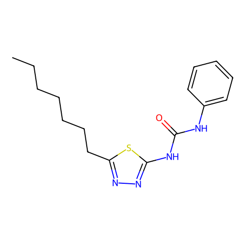 1-(5-Heptyl-1,3,4-thiadiazol-2-yl)-3-phenylurea structure