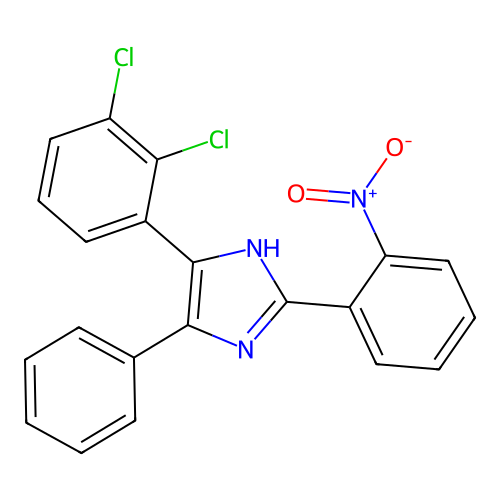4-(2,3-dichlorophenyl)-2-(2-nitrophenyl)-5-phenyl-1H-imidazole structure