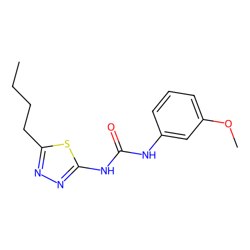 1-(5-Butyl-1,3,4-thiadiazol-2-yl)-3-(3-methoxyphenyl)urea structure