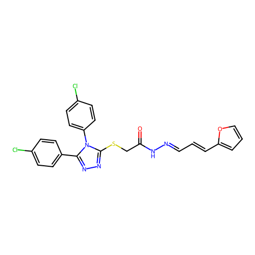 C23H17Cl2N5O2S structure