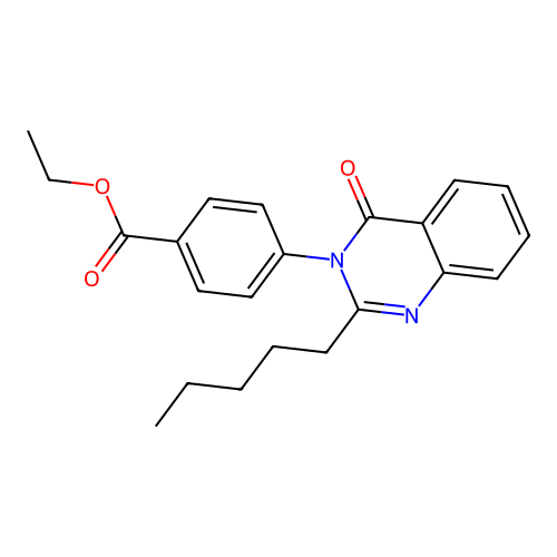 ethyl 4-(4-oxo-2-pentylquinazolin-3(4H)-yl)benzoate structure