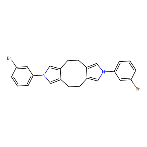 2,7-Bis(3-bromophenyl)-2,4,5,7,9,10-hexahydrocycloocta[1,2-c:5,6-c']dipyrrole structure