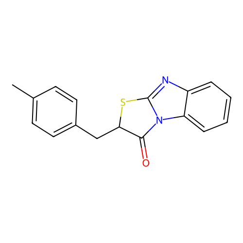 2-(4-methylbenzyl)[1,3]thiazolo[3,2-a]benzimidazol-3(2H)-one structure
