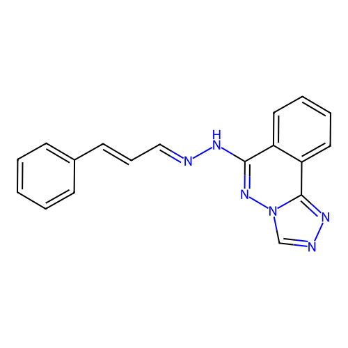 6-((E)-2-((E)-3-phenylallylidene)hydrazinyl)-[1,2,4]triazolo[3,4-a]phthalazine structure
