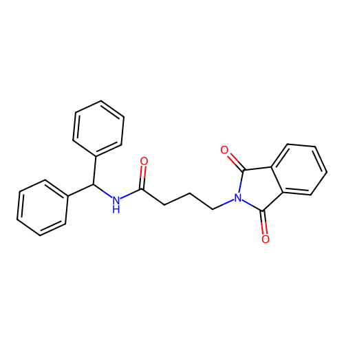 4-(1,3-dioxo-1,3-dihydro-2H-isoindol-2-yl)-N-(diphenylmethyl)butanamide structure