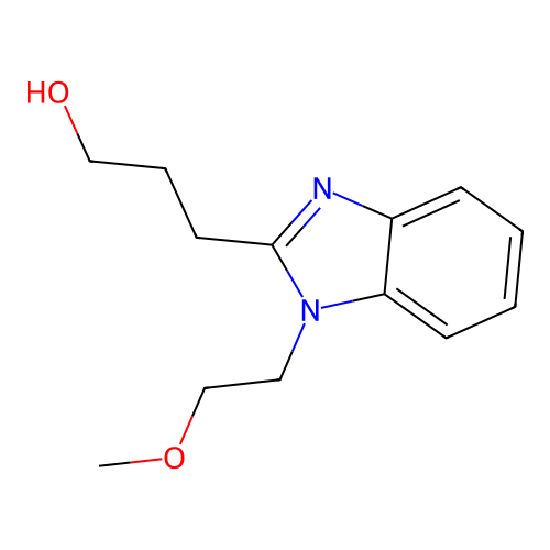 3-[1-(2-Methoxyethyl)benzimidazol-2-yl]propan-1-ol structure