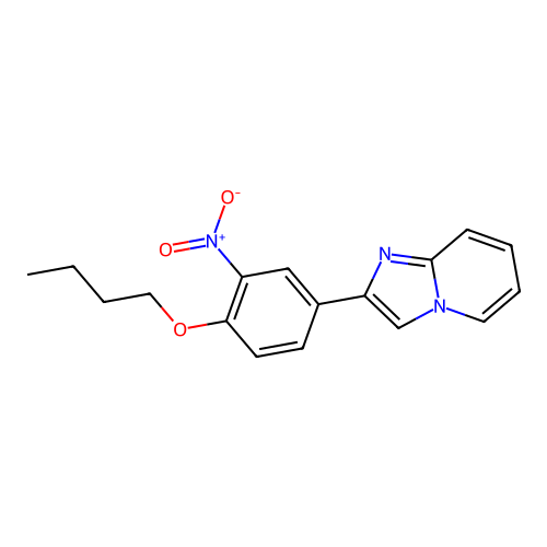 2-(4-Butoxy-3-nitrophenyl)imidazo[1,2-a]pyridine structure