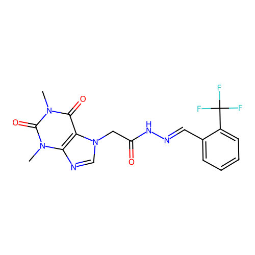 C17H15F3N6O3 structure