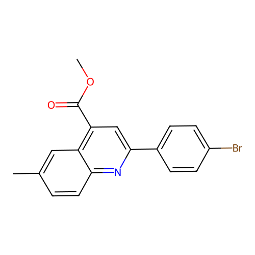Methyl 2-(4-bromophenyl)-6-methylquinoline-4-carboxylate structure