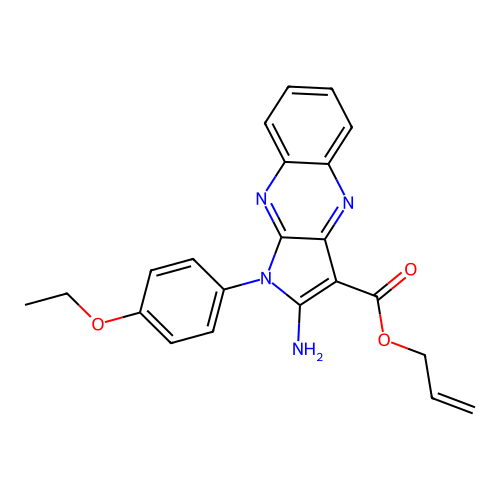 allyl 2-amino-1-(4-ethoxyphenyl)-1H-pyrrolo[2,3-b]quinoxaline-3-carboxylate structure