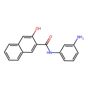 N-(3-aminophenyl)-3-hydroxynaphthalene-2-carboxamide structure
