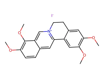 Palmatine iodide structure