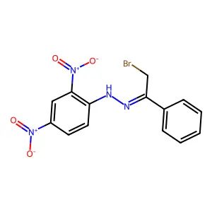 1-(2-Bromo-1-phenylethylidene)-2-(2,4-dinitrophenyl)hydrazine structure