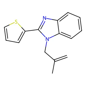 1-(2-methylallyl)-2-(thiophen-2-yl)-1H-benzo[d]imidazole structure