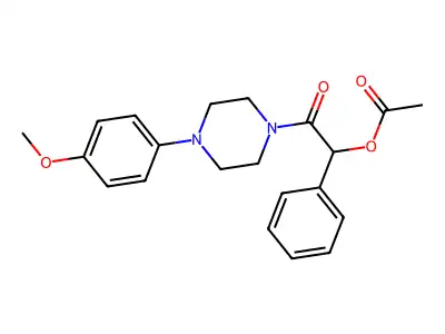 2-[4-(4-Methoxyphenyl)piperazin-1-yl]-2-oxo-1-phenylethyl acetate structure