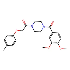 1-[4-(3,4-Dimethoxybenzoyl)piperazin-1-yl]-2-(4-methylphenoxy)ethanone structure