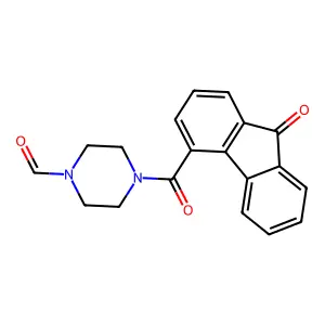 4-(9-Oxofluorene-4-carbonyl)piperazine-1-carbaldehyde structure