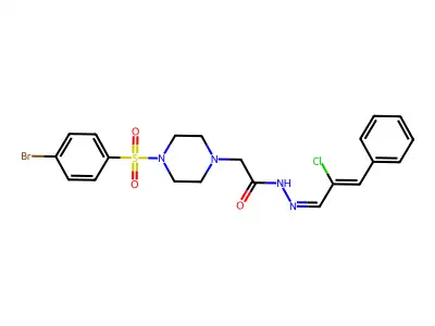 C21H22BrClN4O3S structure