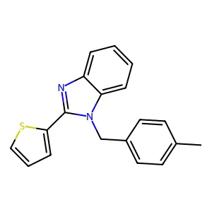 1-(4-methylbenzyl)-2-(thiophen-2-yl)-1H-benzo[d]imidazole structure
