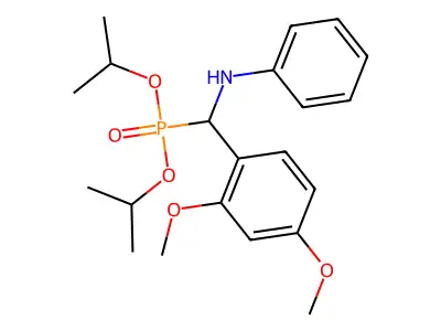 N-[(2,4-dimethoxyphenyl)-di(propan-2-yloxy)phosphorylmethyl]aniline structure