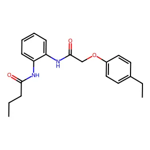 N-[2-[[2-(4-ethylphenoxy)acetyl]amino]phenyl]butanamide structure
