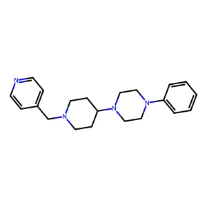 1-Phenyl-4-[1-(4-pyridinylmethyl)-4-piperidinyl]piperazine structure