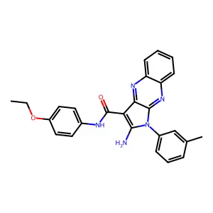 2-amino-N-(4-ethoxyphenyl)-1-(3-methylphenyl)-1H-pyrrolo[2,3-b]quinoxaline-3-carboxamide structure