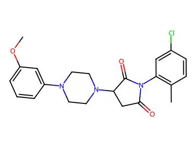 1-(5-chloro-2-methylphenyl)-3-[4-(3-methoxyphenyl)piperazin-1-yl]pyrrolidine-2,5-dione structure