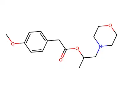 1-(Morpholin-4-yl)propan-2-yl (4-methoxyphenyl)acetate structure