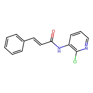 (E)-N-(2-chloropyridin-3-yl)-3-phenylprop-2-enamide structure