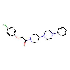 2-(4-Chlorophenoxy)-1-[4-(4-phenylpiperazin-1-yl)piperidin-1-yl]ethanone structure