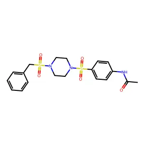 N-[4-(4-benzylsulfonylpiperazin-1-yl)sulfonylphenyl]acetamide structure
