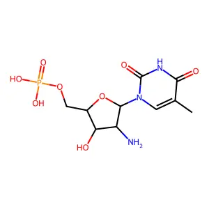 2'-Aminothymidine 5'-(dihydrogen phosphate) structure
