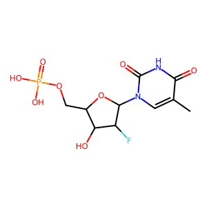 2   alpha-Fluoro-5   -thymidylic acid structure