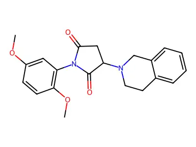 3-(3,4-dihydroisoquinolin-2(1H)-yl)-1-(2,5-dimethoxyphenyl)pyrrolidine-2,5-dione structure