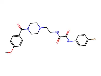N'-(4-bromophenyl)-N-[2-[4-(4-methoxybenzoyl)piperazin-1-yl]ethyl]oxamide structure