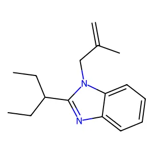 1-(2-Methylprop-2-enyl)-2-pentan-3-ylbenzimidazole structure