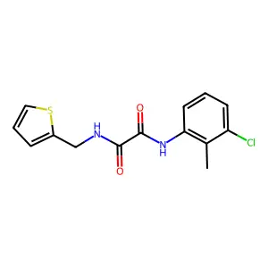 N~1~-(3-chloro-2-methylphenyl)-N~2~-(2-thienylmethyl)ethanediamide structure
