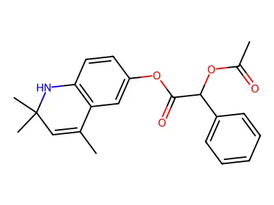 2,2,4-Trimethyl-1,2-dihydroquinolin-6-yl (acetyloxy)(phenyl)acetate structure