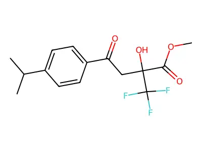 Methyl 2-hydroxy-4-(4-isopropylphenyl)-4-oxo-2-(trifluoromethyl)butanoate structure