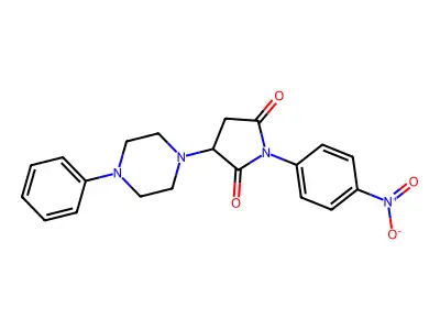 1-(4-Nitrophenyl)-3-(4-phenylpiperazin-1-yl)pyrrolidine-2,5-dione structure