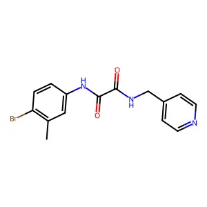 N~1~-(4-bromo-3-methylphenyl)-N~2~-(4-pyridinylmethyl)ethanediamide structure